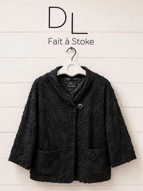 DL Black Textured  Jacket XXL / 1X